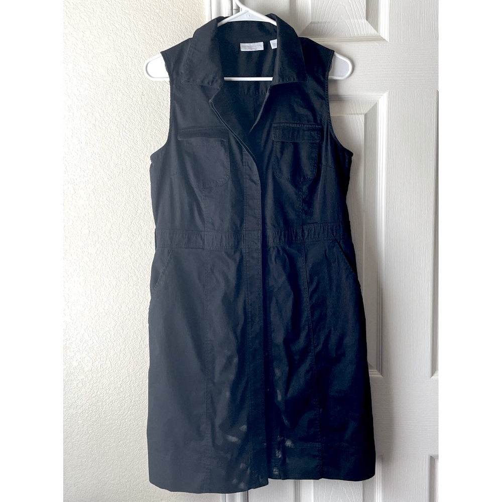 2/$12🌿 New York & Company NWOT Button Down Dress - Black - Picture 4 of 9
